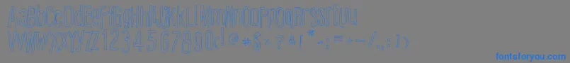 CartoonEastOutline Font – Blue Fonts on Gray Background