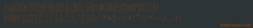 CartoonEastOutline Font – Brown Fonts on Black Background