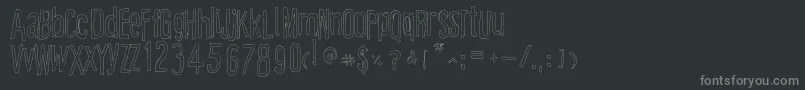 CartoonEastOutline Font – Gray Fonts on Black Background