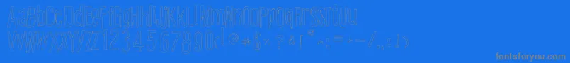 CartoonEastOutline Font – Gray Fonts on Blue Background
