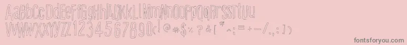 CartoonEastOutline Font – Gray Fonts on Pink Background