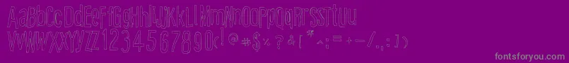 CartoonEastOutline Font – Gray Fonts on Purple Background