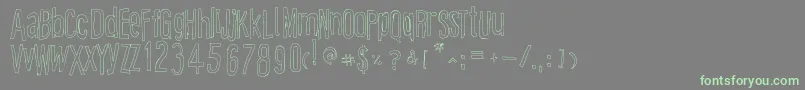 CartoonEastOutline Font – Green Fonts on Gray Background