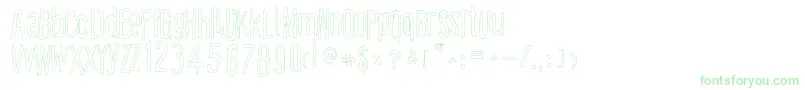 CartoonEastOutline Font – Green Fonts on White Background