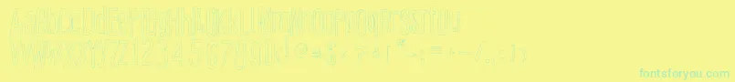CartoonEastOutline Font – Green Fonts on Yellow Background