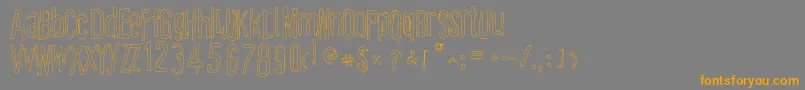 CartoonEastOutline Font – Orange Fonts on Gray Background