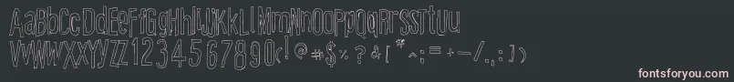 CartoonEastOutline Font – Pink Fonts on Black Background