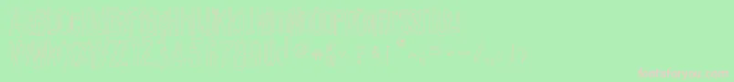 CartoonEastOutline Font – Pink Fonts on Green Background