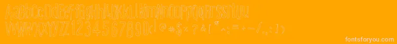 CartoonEastOutline Font – Pink Fonts on Orange Background
