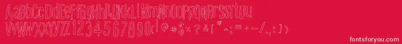 CartoonEastOutline Font – Pink Fonts on Red Background