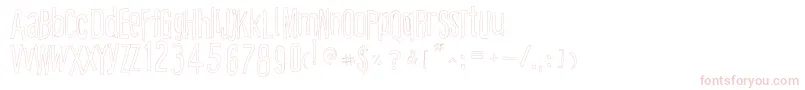 CartoonEastOutline Font – Pink Fonts on White Background