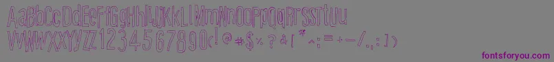 CartoonEastOutline Font – Purple Fonts on Gray Background