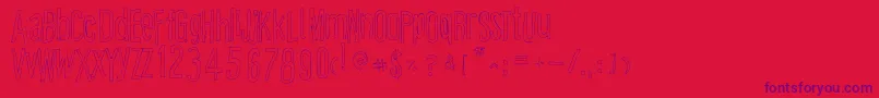 CartoonEastOutline Font – Purple Fonts on Red Background