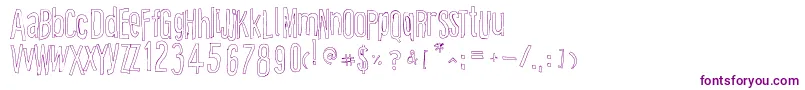 CartoonEastOutline Font – Purple Fonts on White Background