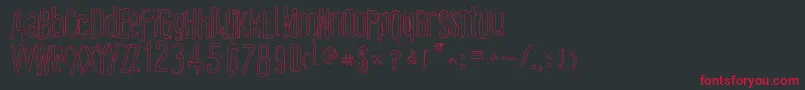 CartoonEastOutline Font – Red Fonts on Black Background