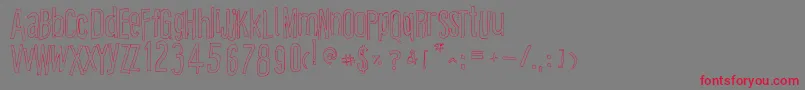 CartoonEastOutline Font – Red Fonts on Gray Background