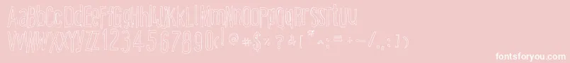 CartoonEastOutline Font – White Fonts on Pink Background