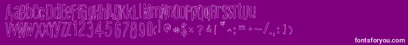 CartoonEastOutline Font – White Fonts on Purple Background