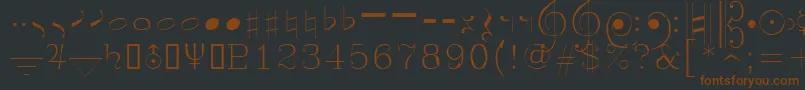 Шрифт Symusic – коричневые шрифты на чёрном фоне