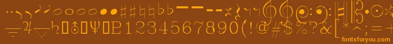 Шрифт Symusic – оранжевые шрифты на коричневом фоне