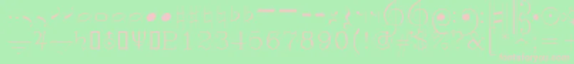 Symusic Font – Pink Fonts on Green Background