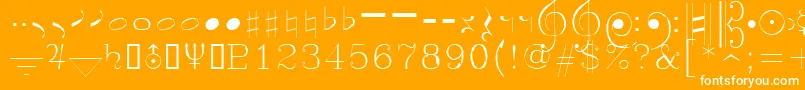 Symusic Font – White Fonts on Orange Background