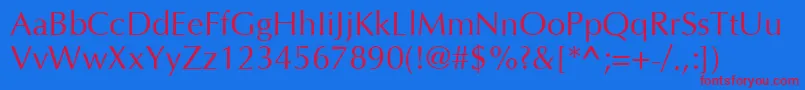 AgopushighresolutionRoman Font – Red Fonts on Blue Background