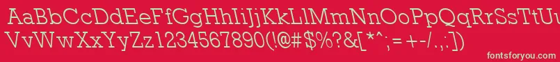 RockneyleftylightRegular Font – Green Fonts on Red Background