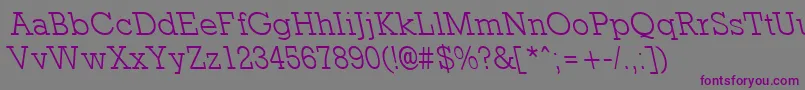 RockneyleftylightRegular Font – Purple Fonts on Gray Background