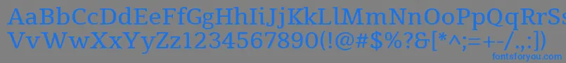 TienneRegular Font – Blue Fonts on Gray Background