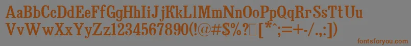 BruskovayaPlain.001.001 Font – Brown Fonts on Gray Background