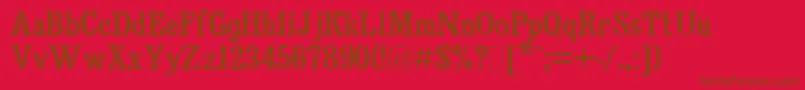 BruskovayaPlain.001.001 Font – Brown Fonts on Red Background