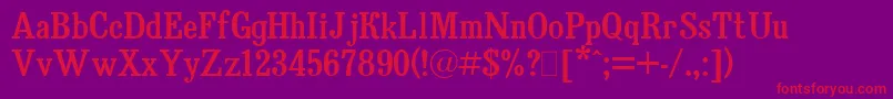 BruskovayaPlain.001.001 Font – Red Fonts on Purple Background