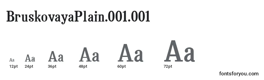 BruskovayaPlain.001.001 Font Sizes