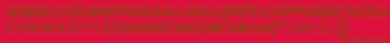 En savoir plus sur la police KravitzExtraThermal Police KravitzExtraThermal – polices brunes sur fond rouge