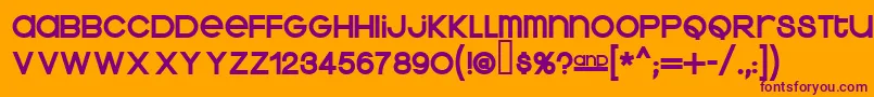 KravitzExtraThermal Font – Purple Fonts on Orange Background