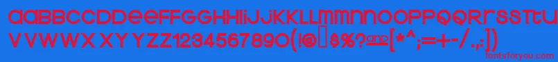 Шрифт KravitzExtraThermal – красные шрифты на синем фоне