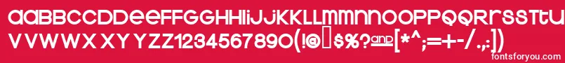 KravitzExtraThermal Font – White Fonts on Red Background