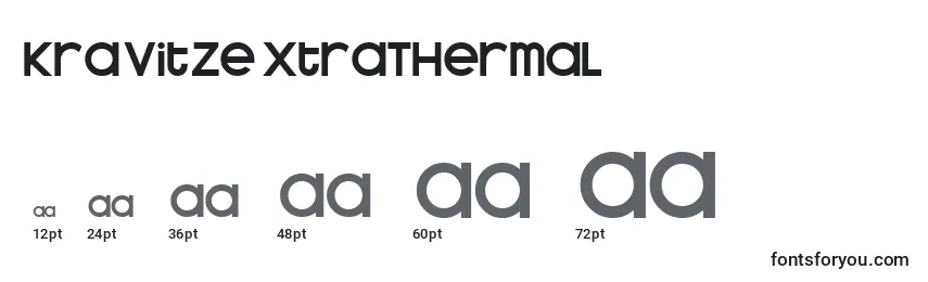 KravitzExtraThermal Font Sizes