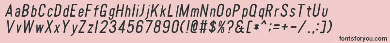 TomatoroundcondensedOblique Font – Black Fonts on Pink Background