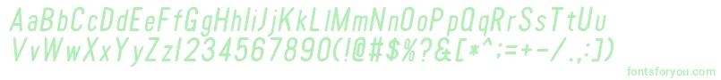 TomatoroundcondensedOblique Font – Green Fonts on White Background