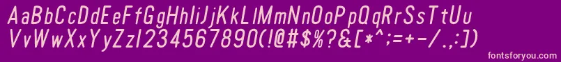 TomatoroundcondensedOblique Font – Pink Fonts on Purple Background