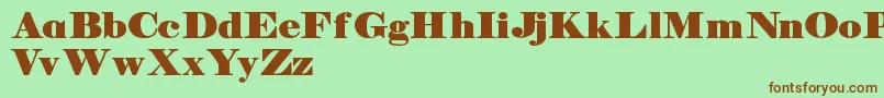 Шрифт Manuelldemo – коричневые шрифты на зелёном фоне