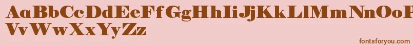 Manuelldemo-Schriftart – Braune Schriften auf rosa Hintergrund