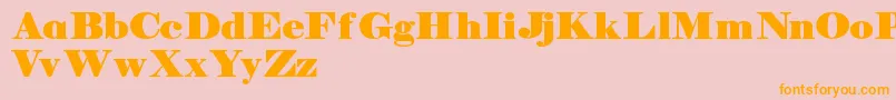 Manuelldemo Font – Orange Fonts on Pink Background