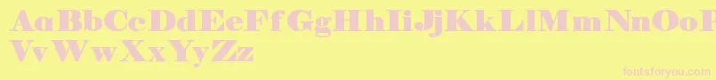 Manuelldemo Font – Pink Fonts on Yellow Background