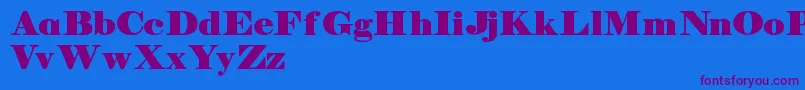 Manuelldemo Font – Purple Fonts on Blue Background