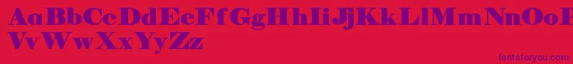 Manuelldemo Font – Purple Fonts on Red Background