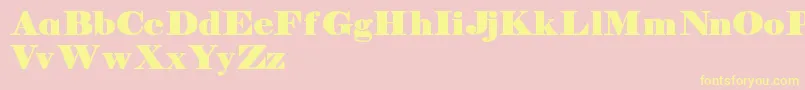 Manuelldemo Font – Yellow Fonts on Pink Background
