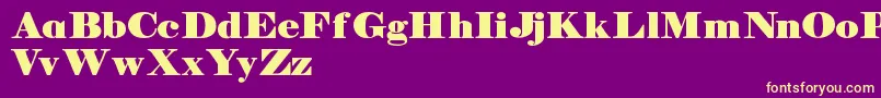 Шрифт Manuelldemo – жёлтые шрифты на фиолетовом фоне